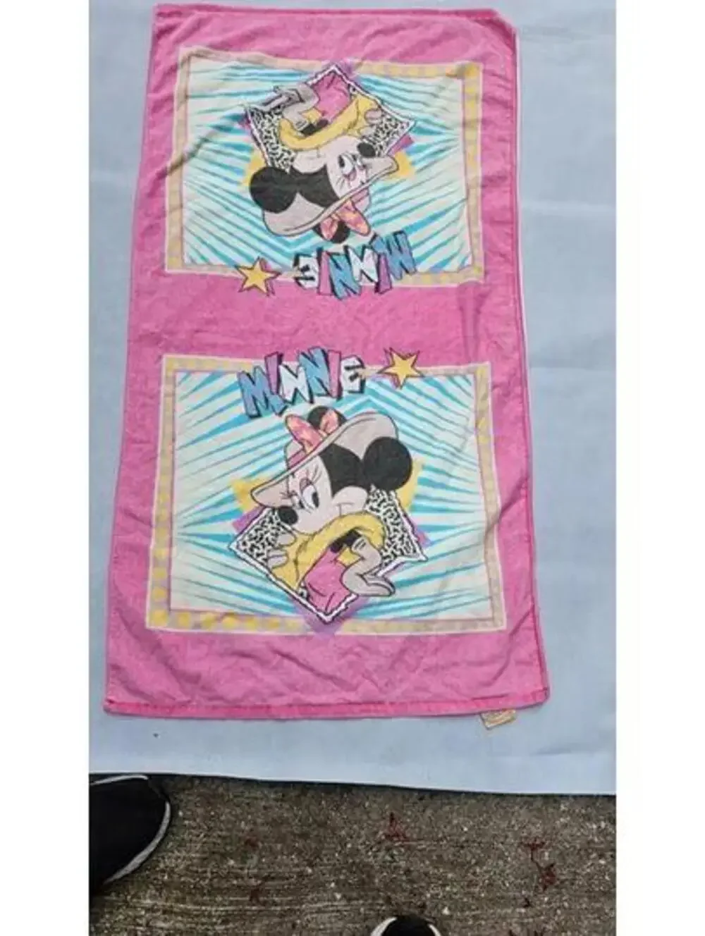Vintage Disney Minnie Mouse Pink Beach Towel